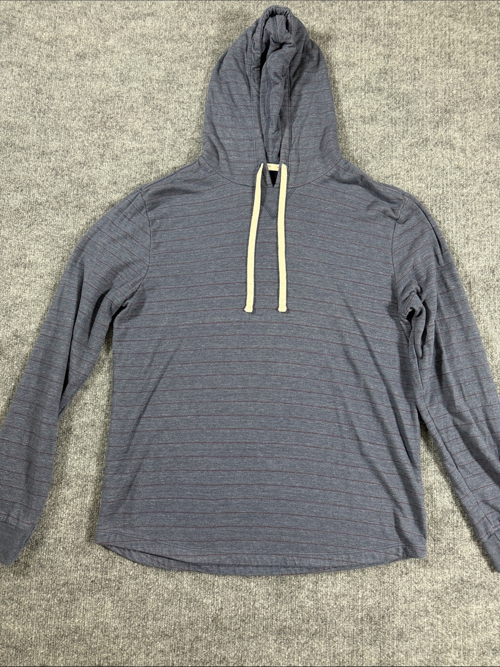Marine Layer Cotton-Blend Stripe Double-Knit Pullover Hoodie